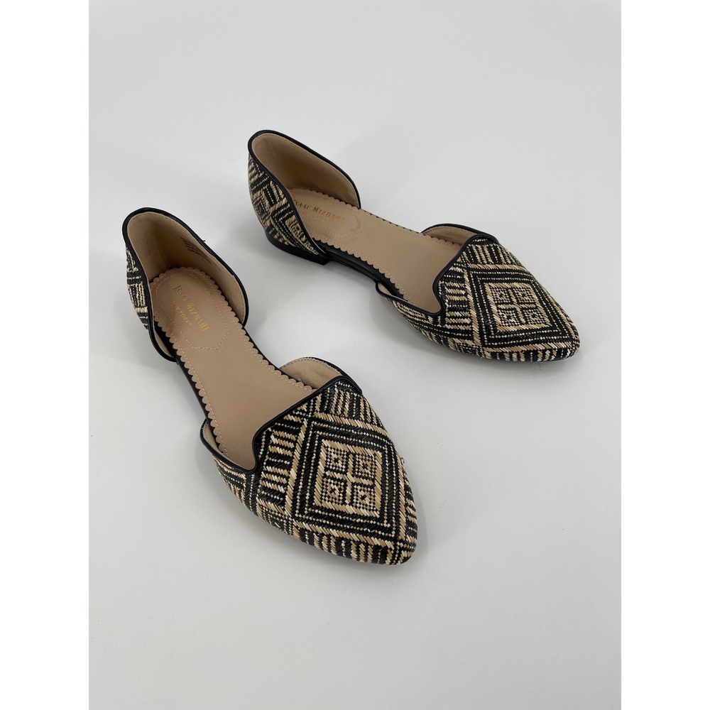Isaac Mizrahi New York Woven Geometric‎ D Orsay Flats Pointed Toe Size 8